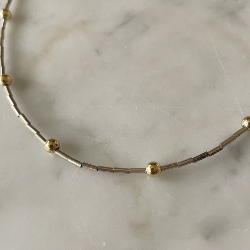 Liquid Silver 70’s Choker Vintage Necklace - Picture 5 of 11